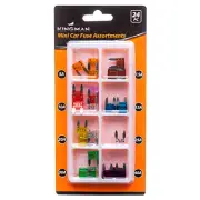 24pcs MINI Blade Fuse Assortment Auto Car Motorcycle SUV FUSES Kit APM ATM