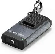 Ledlenser K4R Keyring Lamp, 120 Lumens, USB Rechargeable, Brushed Aluminium Housing, Elegant, Practical, Grey