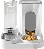 Automatic Cat Feeder | Automatic Feeder Cat Dry Food | Large Capacity 2 in 1 Feeding Supplies with Removable Food Bowl for Freshness Preservation