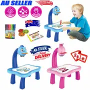Kids Early Learning Musical Projector Projection Painting Drawing Table Desk Toy