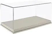 GARENDE Car Display Case Decorative Display Stand with Cover,1:24 Scale Parking Lot Scene for Alloy Car, White