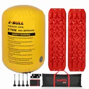 X-BULL Exhaust Jack With Recovery tracks Boards Gen3.0 Air Jack Rescue Kit Red