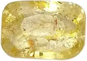[Sahiba Gems] 8.85 Ratti / 8 Carat Natural Yellow Sapphire/pukhraj Cushion Cut Astrological Grade Gemstone for Unisex, 8 Carat, Natural Stone, Yellow Sapphire, 8 Carat, Natural Stone, Yellow Sapphire