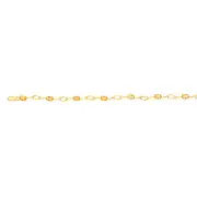 8Carat Citrine & 0.10Ct Diamond in 9ct Yellow Gold Bracelet
