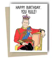 King Charles Prince Charles Birthday Card - Princess Diana Prince Harry Camilla