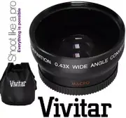 46mm Hi-Def Wide Angle Lens + Macro Lens For Panasonic Lumix DMC-G7 DMC-G7K hd