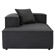 [James Lane] Diablo Plaza Flint Grey Chaise Left Arm Facing Module