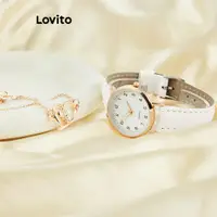 在飛比找蝦皮商城優惠-Lovito 女士休閒心型水鑽石英手錶 L72AD134