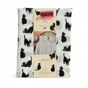 Cath Kidston Black Cats Queen Sheet Set 100% Cotton 200TC Halloween