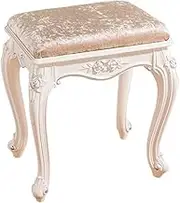 Footstool Dressing Table Make-up Make-up Vanity Padded Bench 150 kg Load Capacity Easy Assembly White/Brown (Color: #2)