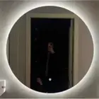 Frameless Round LED Mirror 90cm Touch Sensor Dimmable Light Home Décor