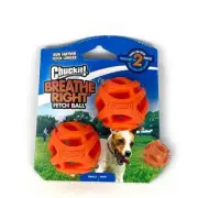 Chuckit! Breath Right Fetch Ball Small 2 pack Dog Toy 5cm