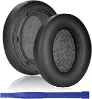 Aiivioll Protein Leather Ear Pads Replacement for Anker Space Q45 Headphones,Space Q45 Earpads with Isolation Foam, Headset Ear Cushion Repair Parts(Black)