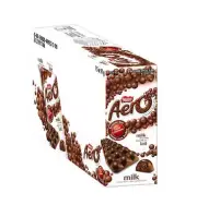 Nestle Aero Milk Chocolate, 97g/3.42oz Bar, 15pk