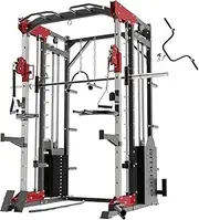 RitKeep PMAX 5600 SmithΔ Machine - 6 in 1 Home Gym Station with Cross Cable System, Dual Weight Stacks and Multi Press Attachments for Comprehensive Strength Training