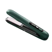 2 in 1 Portable Hair Straightener and Curler Cordless USB Mini Hair Flat Iron-Green