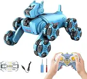 Dog Robot Toy - 8WD Gesture Sensing Stunt Robot Dog,Interactive Climbing Puppy with Music & Light, Electric Robotic Animals for Homes, Schools