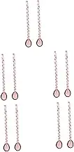 Cabilock 5sets Glass Dessert Spoons Long Stirring Spoons for Tea Coffee Scoops Kitchen Scoops Meal Table Milk Breakfast 2pcs*5