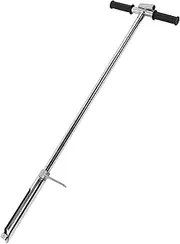Soil Sample Probe, 40"/100cm Stainless Steel Soil Sample Probe with Foot Pedal, T-Shape Soil Sample Probe, Soil Sampler Probe Tool, for Soil Sampling Plant Care, Agriculture, Farm