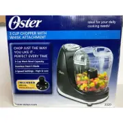 Oster Mini 3 Cup Black Mini Food Chopper with Whisk attachment Open Box