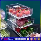 Kitchen Refrigerator Storage Box Drawer-Type Reusable for Food Egg Meat Storage