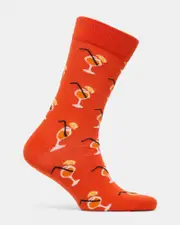 Julius Marlow Orange Spritz Sock Dark Orange Size