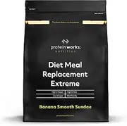 THE PROTEIN WORKS Diet Meal Replacement Extreme | Seen On This Morning ITV | Nutritionally Complete Meal | Immunity Boosting Vitamins | Just Add Water | Banana Smooth | 2 kg