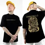 KAOS 紮染帶 T 恤 BURGER KILL 100 棉黑色可用尺碼 S M L XL XXL 3XL 4XL 可直