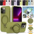 For iPhone 16 15 14 13 Pro Max MagSafe Magnetic Case Shockproof Ring Stand Cover