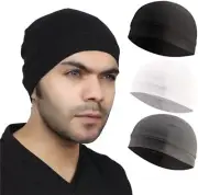 3 Pack Cooling Skull Cap Helmet Liner for Men Sweat Wicking Cap Running Cycling