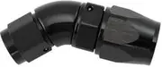 Aeroflow Stepped 45 Degree End -8 Hose to -6AN Expander Hose End Blacteflon - AF572-08-06DBLK
