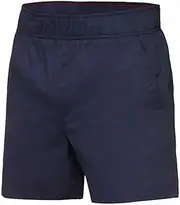 [Hard Yakka] Mens Elastic Waist Short Navy Cotton Work Wear