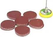 60PCS 50mm 2" Sander Disc Sanding Disk 100-2000 Grit Paper with 2inch Abrasive Polish Pad Plate Rotary Tool Multicolor6 One Size