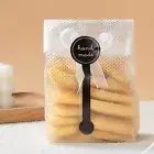 50pcs Transparent Cookie Packaging Bags Plastic Cellophane Bags Christmas