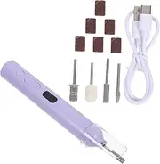 TOPPERFUN Manicure Machine Manicure Kit for Women Nail Kits Electric Nail Drill Machine Kit Dead Skin Nail Bits Pedicure Disc Replacement Portable Nail Polisher Nail Grinder Plastic Violet