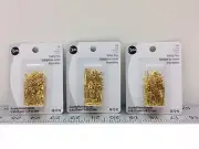 3 - Dritz 7200 Assorted Safety Pins Brass Size 0 & Size 00 50 Pack