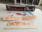 GUILLOW’S FLYING MACHINE RUBBER POWERED BALSA WOOD 27” WS Made in USA