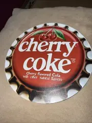 Cherry Coca Cola - Cherry Flavored Cola Round Metal Tin 7.9”x7.9”