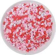 100g Resin Flatbacks Slime Accessories Clay Sprinkles Decoration for Slime Charms Filler DIY Slime Supplies Fake Candy Chocolate Cake Dessert Mud Particles Toy Scrapbook Phone Case, heart7