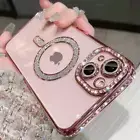 Diamond Glitter Shockproof Magsafe Case for iPhone 16 15 14 13 12 11 Pro Max +