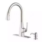 Glacier Bay Calandine Pull-Down Sprayer Kitchen Faucet w/Soap Dispenser Stainles