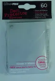 Ultra Pro CARD SLEEVES: CLEAR 60ct SMALL (ULP 82678) Deck Protector
