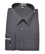Men's dark gray color long sleeves dress shirt (16 1/2 / 36-37)