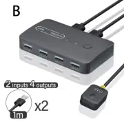USB KVM Switch Box USB 2.0 Switcher 2x4/4X4 For Computer Keyboard Mouse Printer