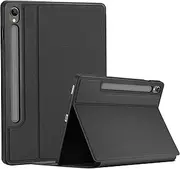ProCase Smart Case for Galaxy S9 FE 5G / WiFi 10.9 Inch with S Pen Holder, Folio Slim Stand Case Hard Back Shell Protective Smart Cover for Galaxy S9 FE (X510/X516/X518) 10.9" 2023 -Black
