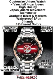 Customize Watch, Vauxhall car lovers, High Quality, Japan Quartz Movement