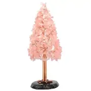 Natural Rose Quartz Crystal Christmas Tree,Gemstone Crystal Tree of Life-Agat...