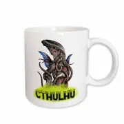 3dRose Cthulhu Lovecraft Mythos Elder God Horror Art on white background Mug