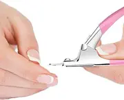 Nail Tip Clipper - Pedicure Manicure Tools - Type U Stainless Steel Nail Cutter Trimmer for Artificial Fake Tips Manicure Tool for Salon Beauty