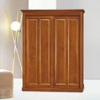 在飛比找Yahoo!奇摩拍賣優惠-【CB89-46866】楠檜柚木色5.5×7尺實木衣櫥